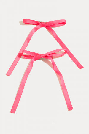 Pink Bow Hair Clip