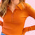 BAKED CLAY TIMELESS DESIGNS RIBBED COLLARED BUTTON FRONT TOP